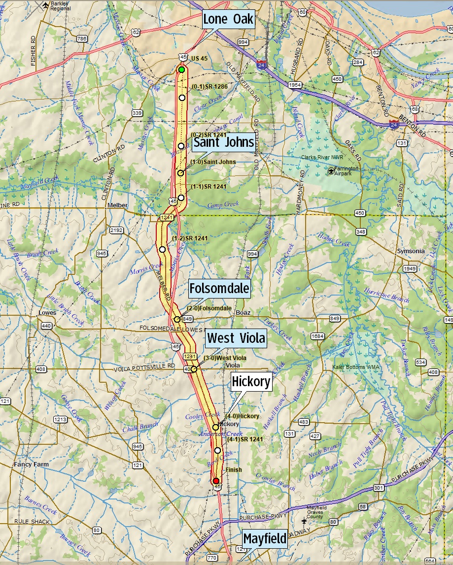 American Auto TrailPaducah & Memphis Railroad (Lone Oak to Mayfield KY
