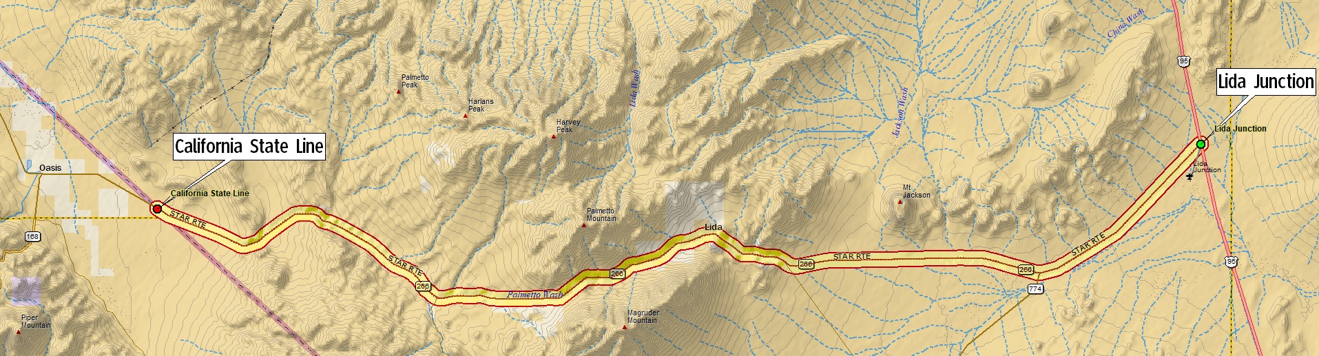American Auto TrailRoosevelt Midland Trail (Lida Junction NV to
