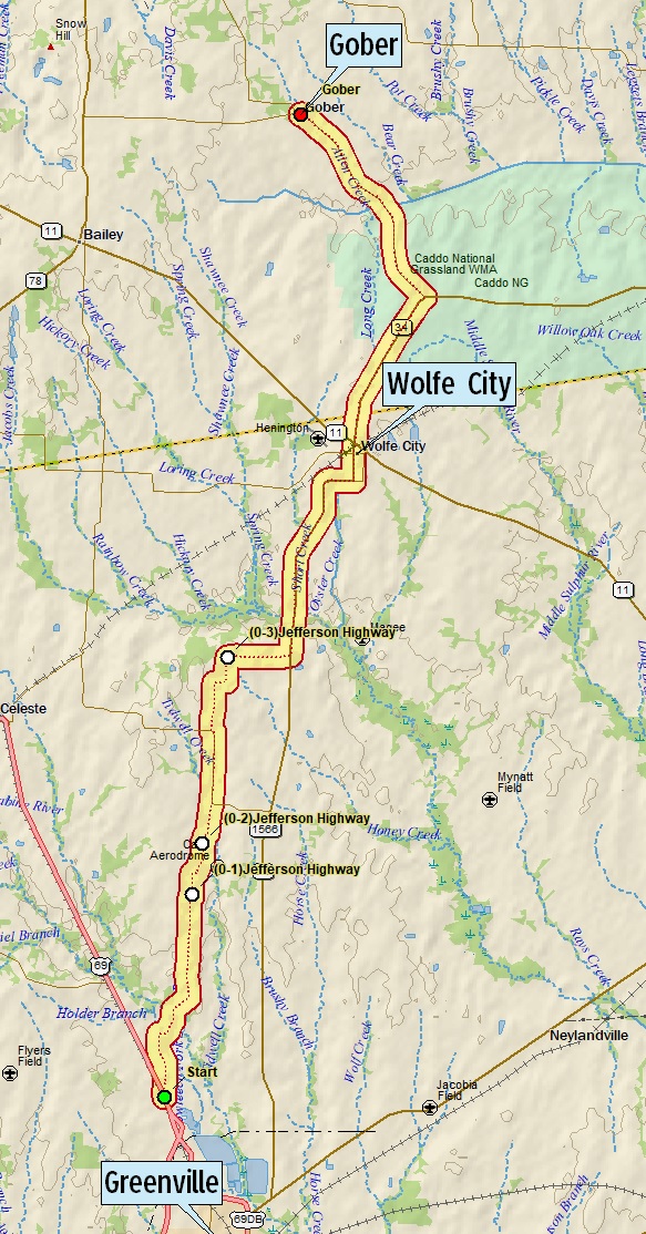 American Auto TrailJefferson Highway (Greenville to Gober TX