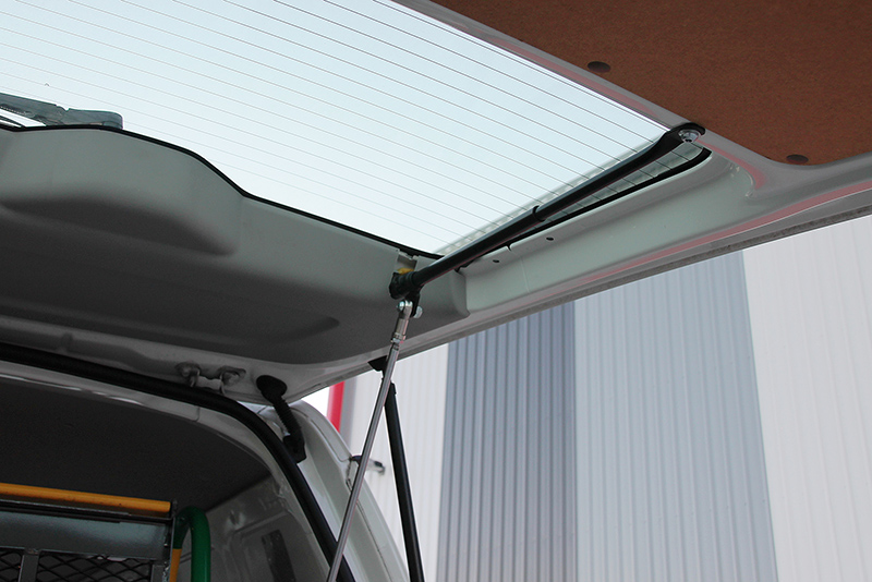 Pneumatic Tailgate Door Opener on Toyota Commuter Bus