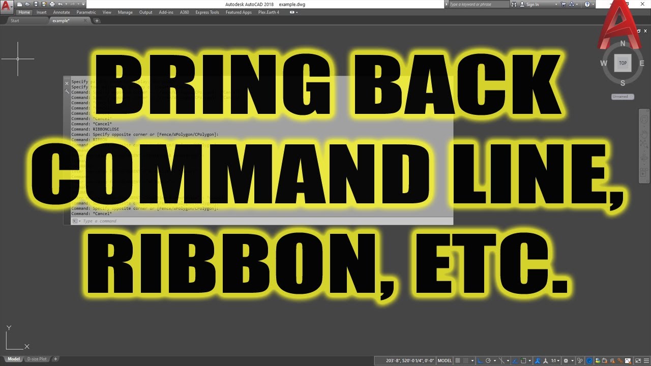 Autocad Command Line Missing AutoCAD How to Bring Back Missing Command Line, Ribbon & More - Quick ...