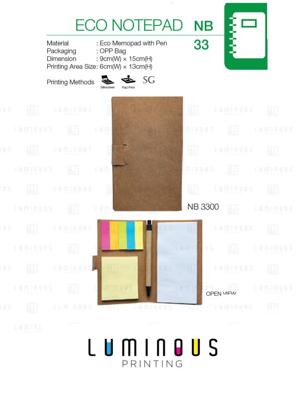 Ecofriendly Memopadeco friendly notepad printingLuminous Printing