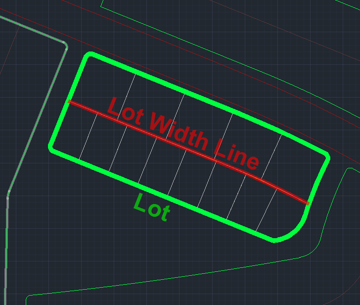 Divide a Lot into parcels using Lot Width Line in SPCAD Cadomation