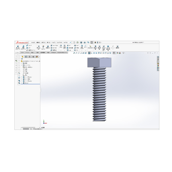 Solidworks ねじ山 細目