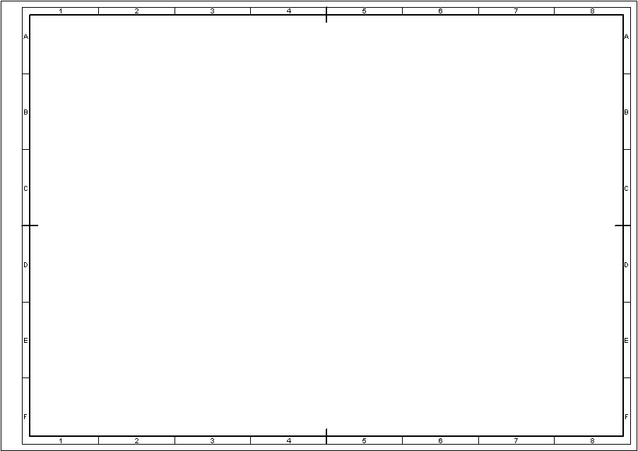 Technical Drawing Standards Grid Reference Frame.