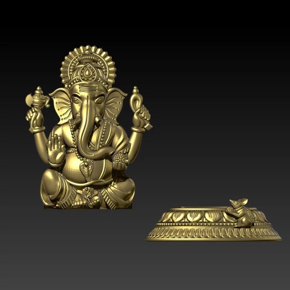Ganesh ji 3D model using Jewlery designer. Cad Wala