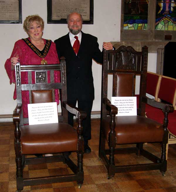 Historic oak chairs returned to public display in Caerphilly