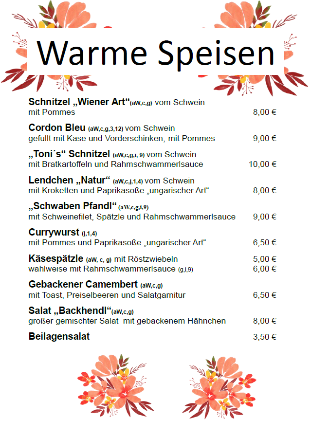 Zur Speisekarte Essen to Go Cafe Zum Toni