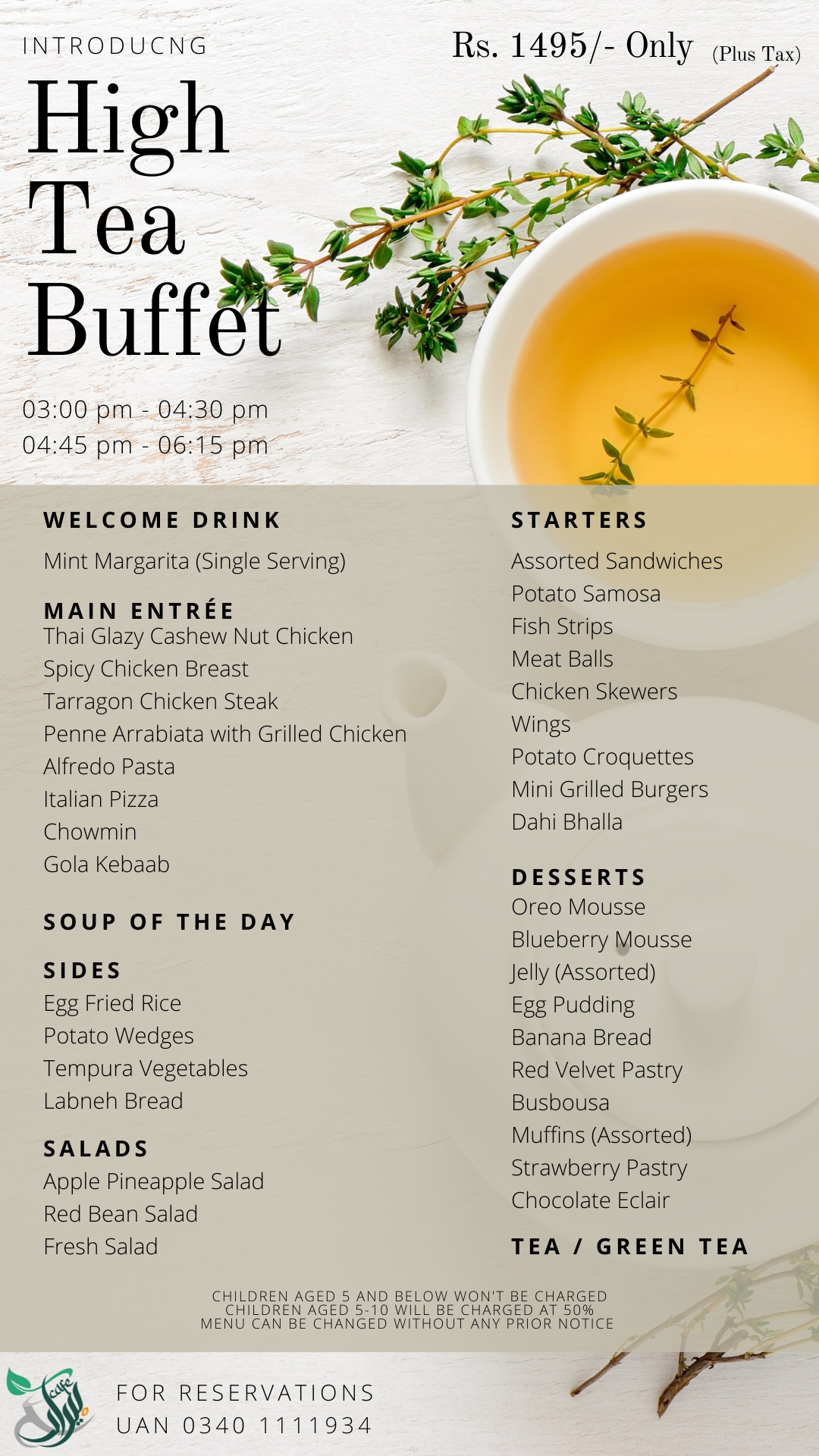 High Tea Buffet Cafe Bedaar