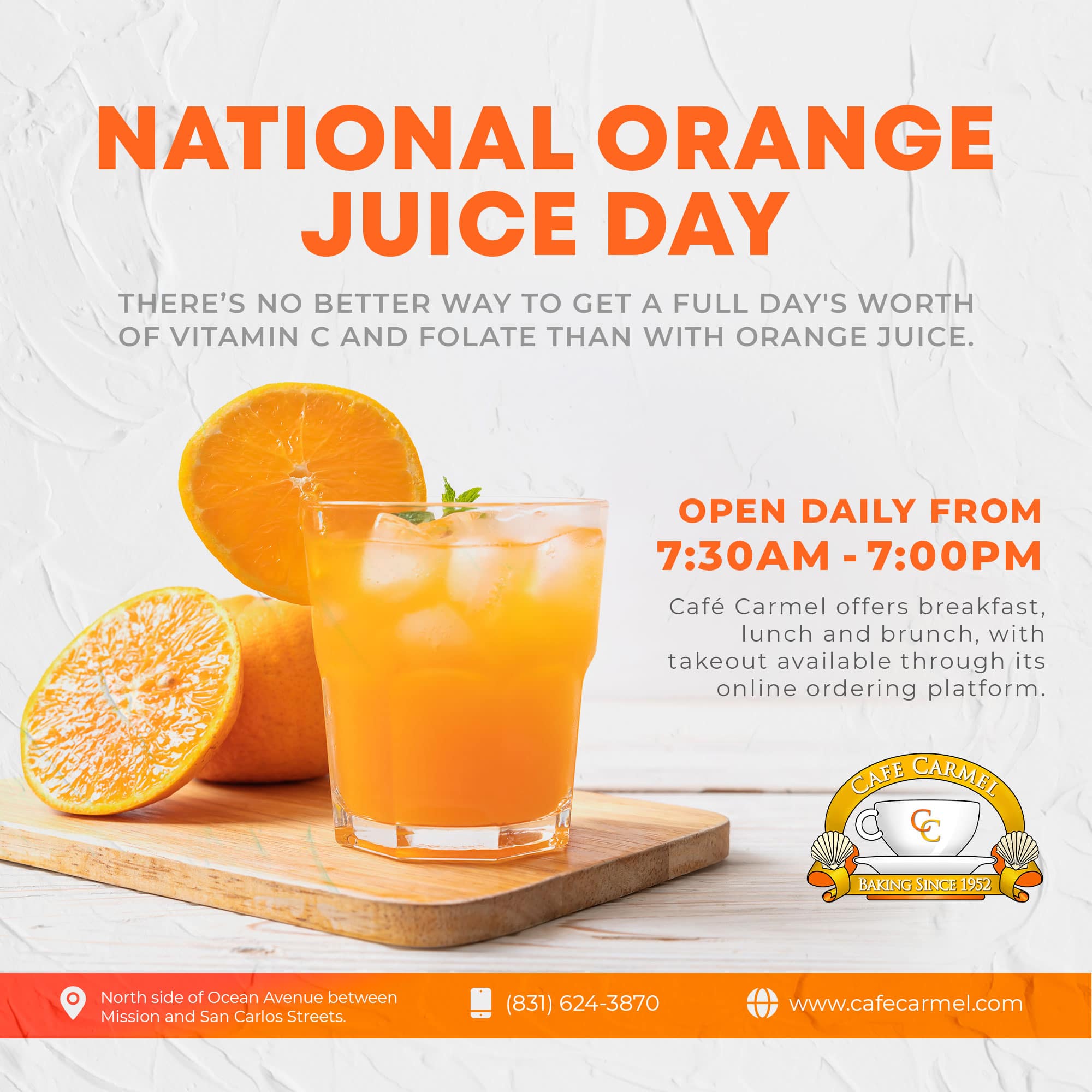 May 4 National Orange Juice Day
