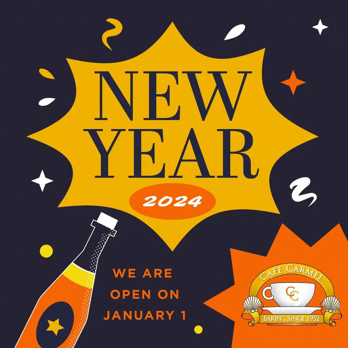 Holiday (Thanksgiving through New Years) Store Hours! Café Carmel