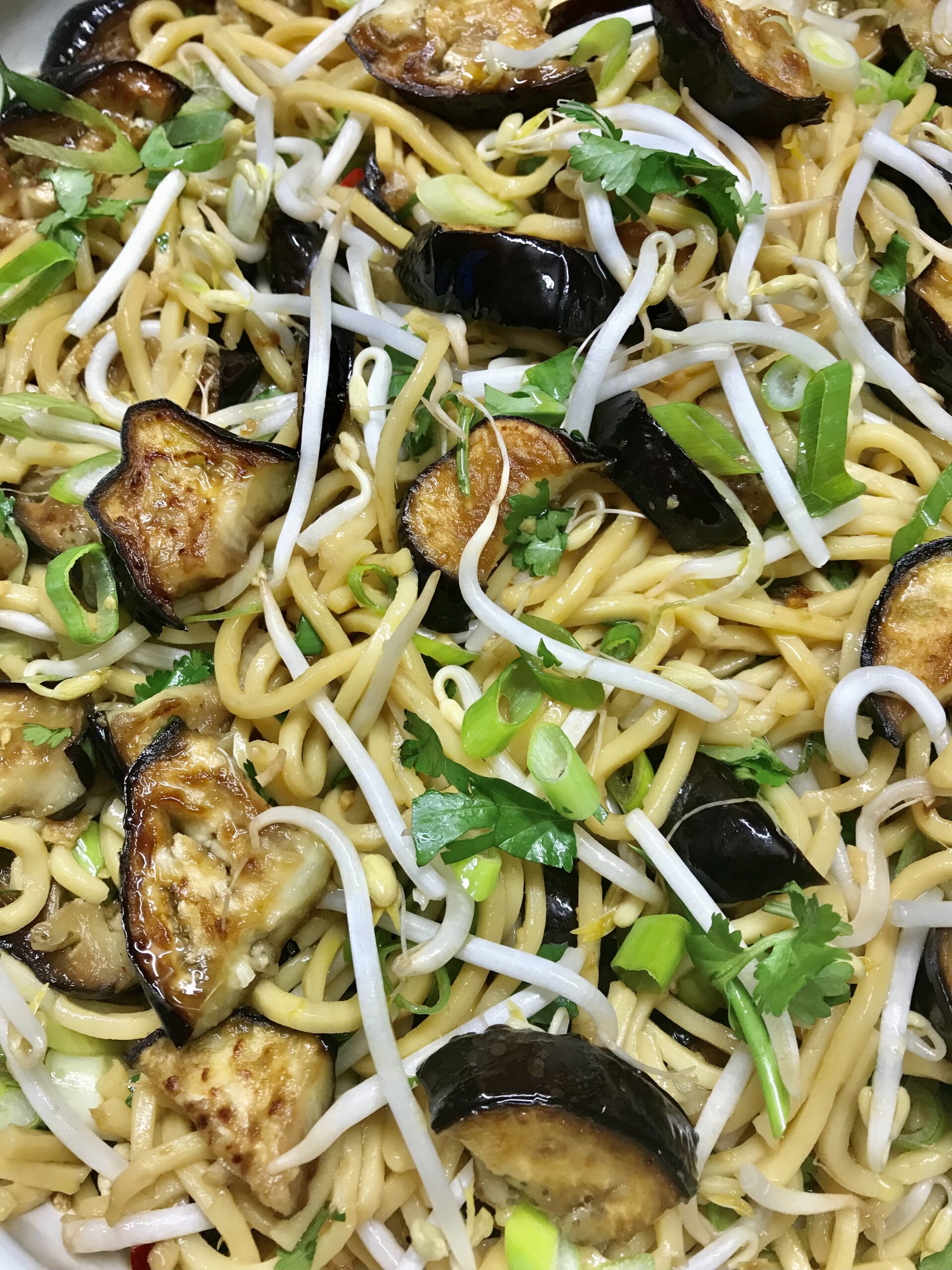 Chinese Sesame Noodles with Eggplant