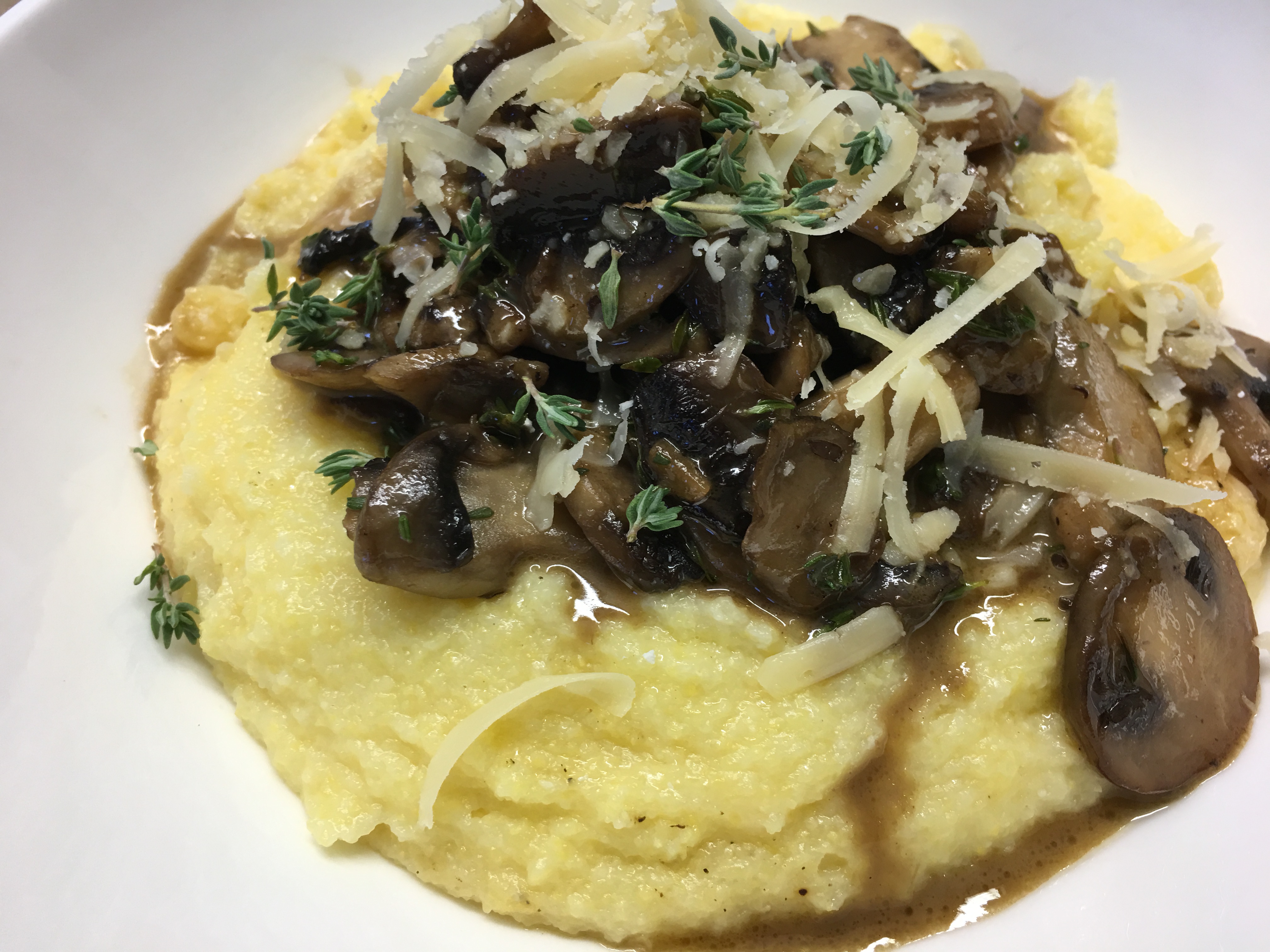 Creamy Polenta with Mushrooms