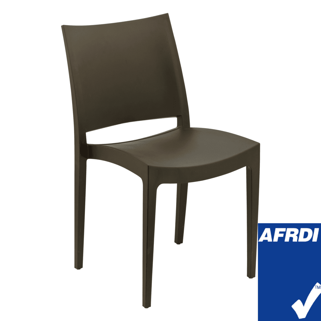 Replica Tolix Chair with Timber Seat in Matte Black Cafe Chairs Sydney