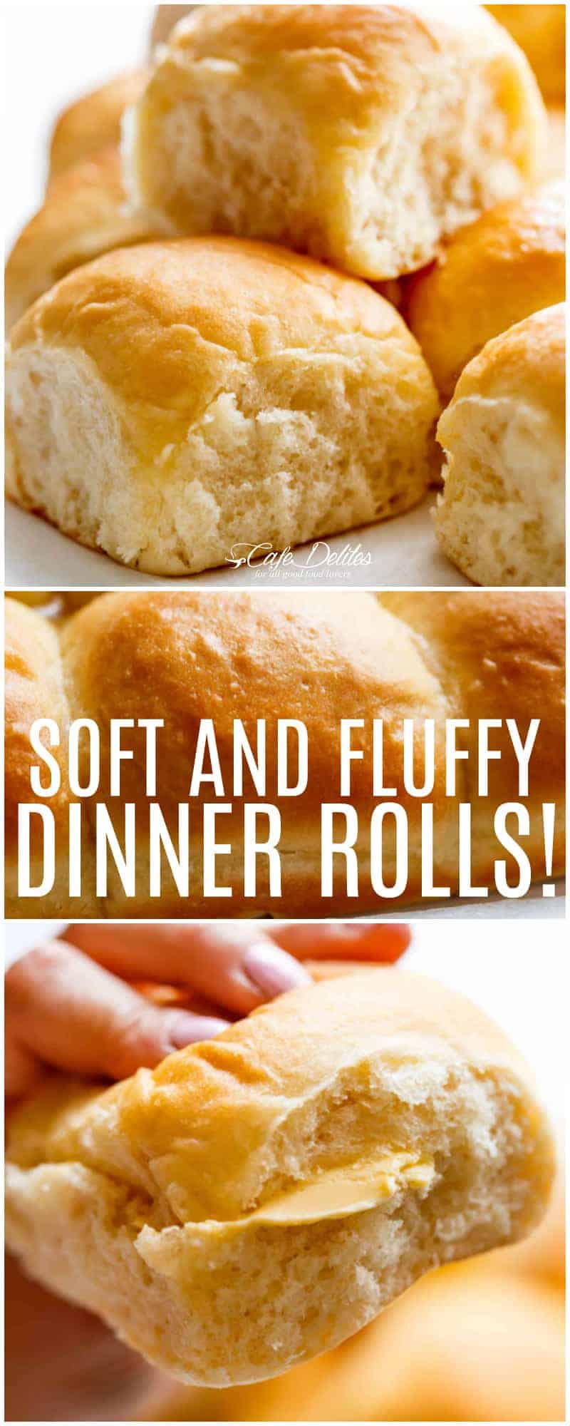 Easy Soft Dinner Rolls (NO MIXER + EGG FREE) Cafe Delites