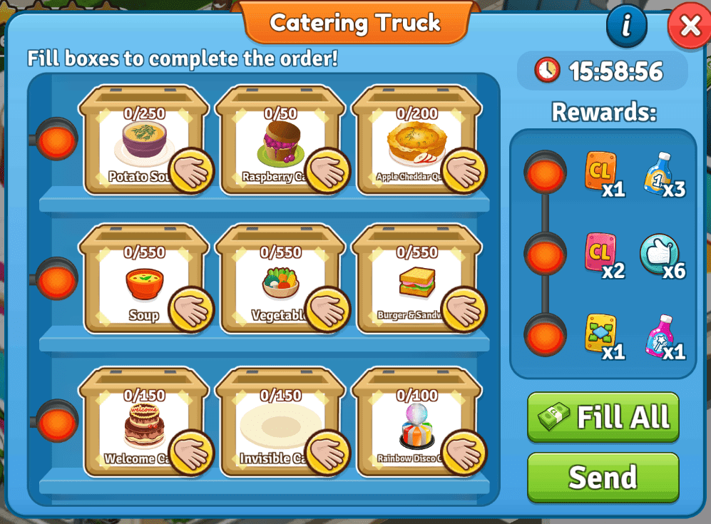 How do I complete catering orders? Cafeland World Kitchen