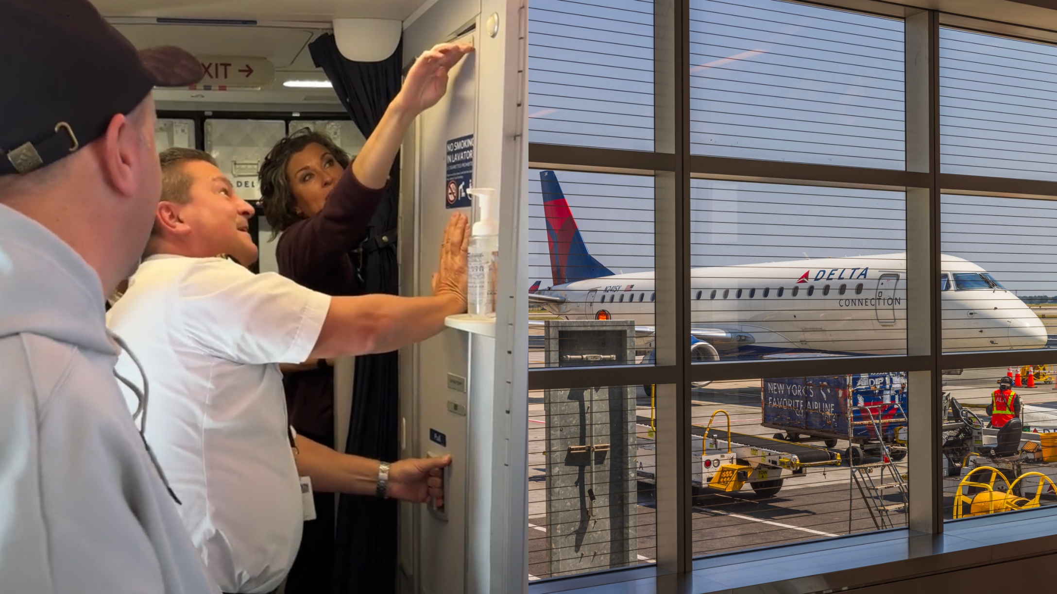 Dad of 2 Gets Stuck in Airplane Bathroom for 35 Minutes Before Pilot