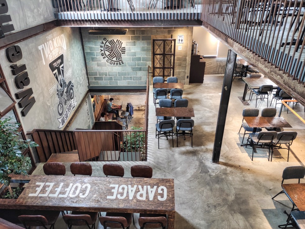 Garage Coffee Cafe Scene