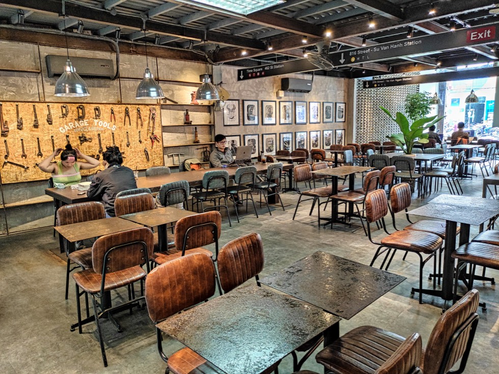 Garage Coffee Cafe Scene