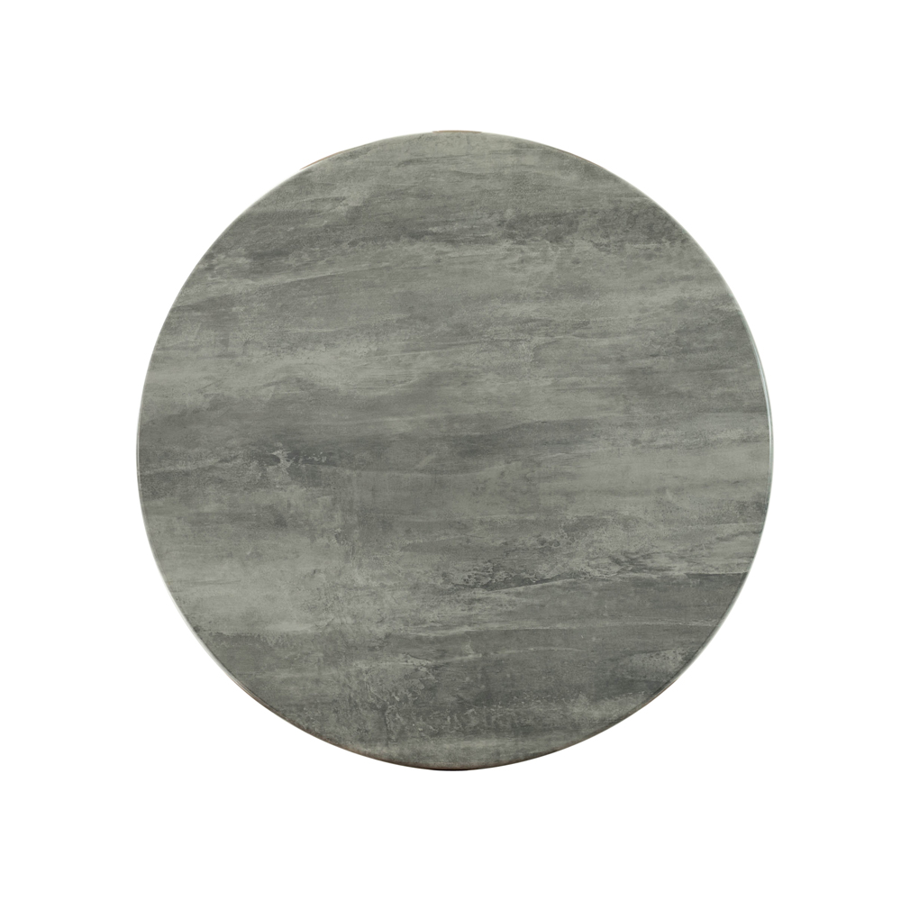 700mm Round Cement Isotop Table Top with Black Maxwell Base Cafe