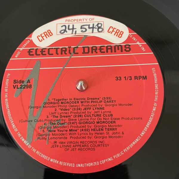 Electric Dreams/Original Soundtrack From The Film Café Vinilo