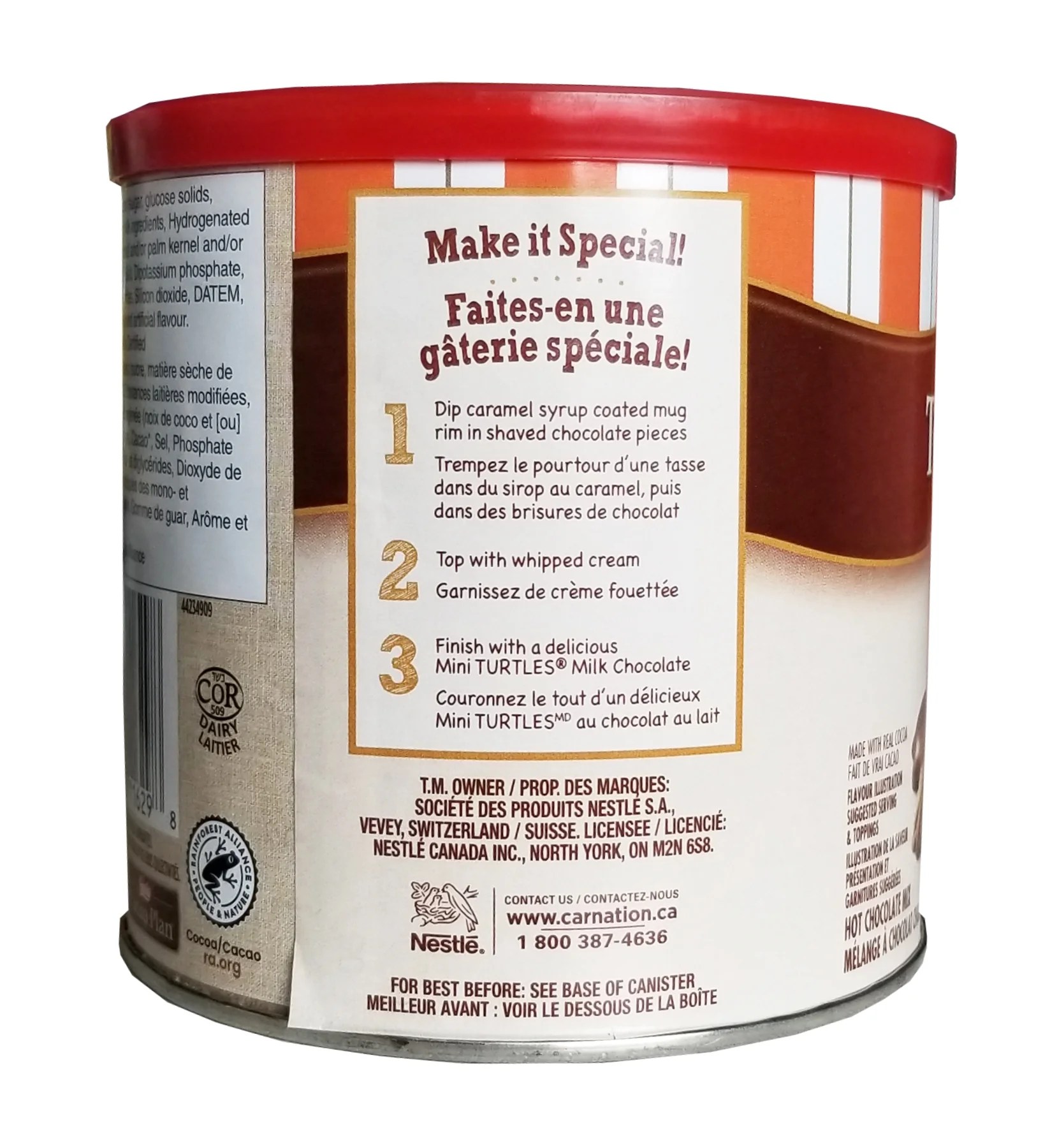 Nestle Carnation Turtles Hot Chocolate Mix, 400g/14 oz. Canister {Imported from Canada