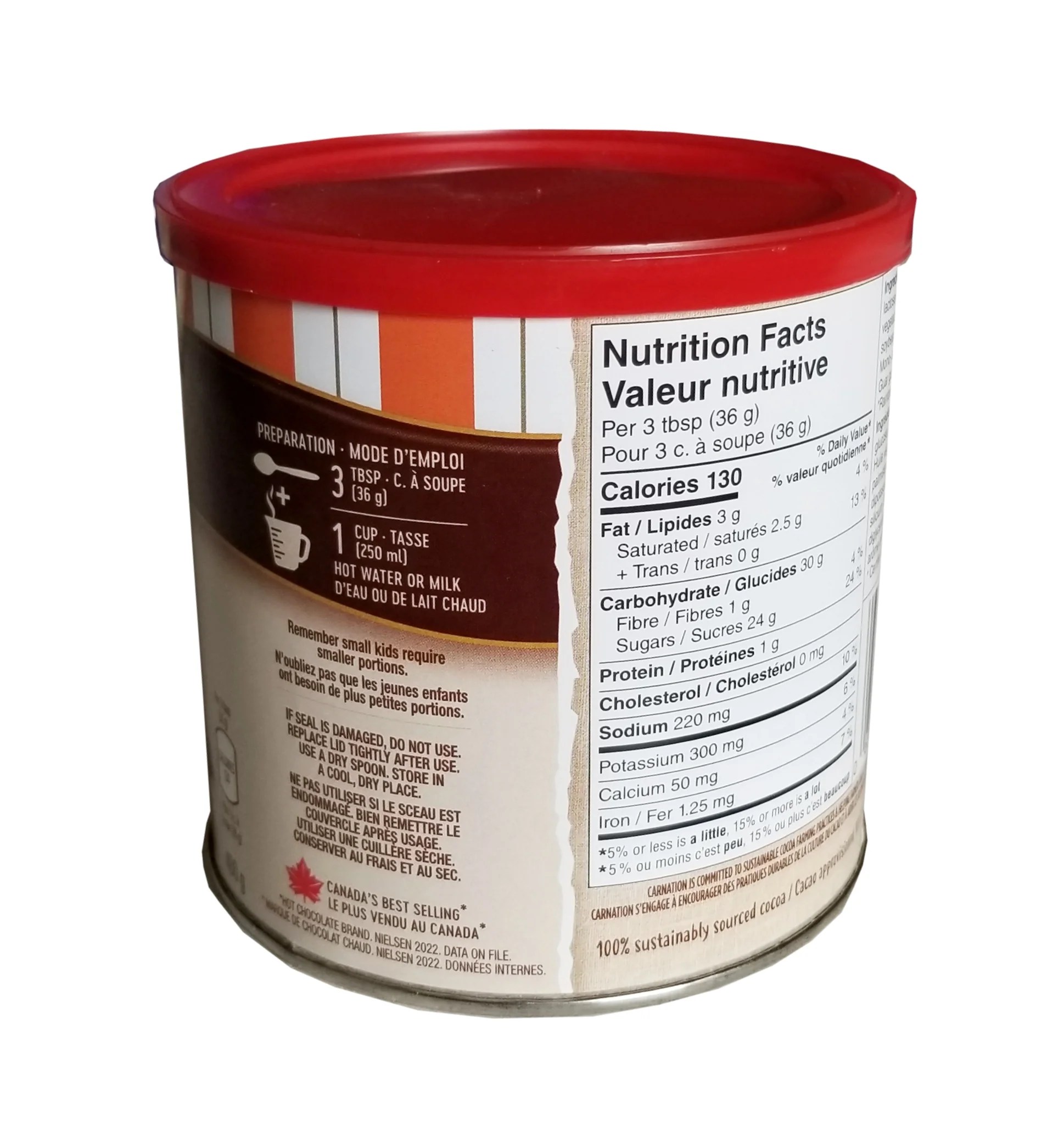 Nestle Carnation Turtles Hot Chocolate Mix, 400g/14 oz. Canister