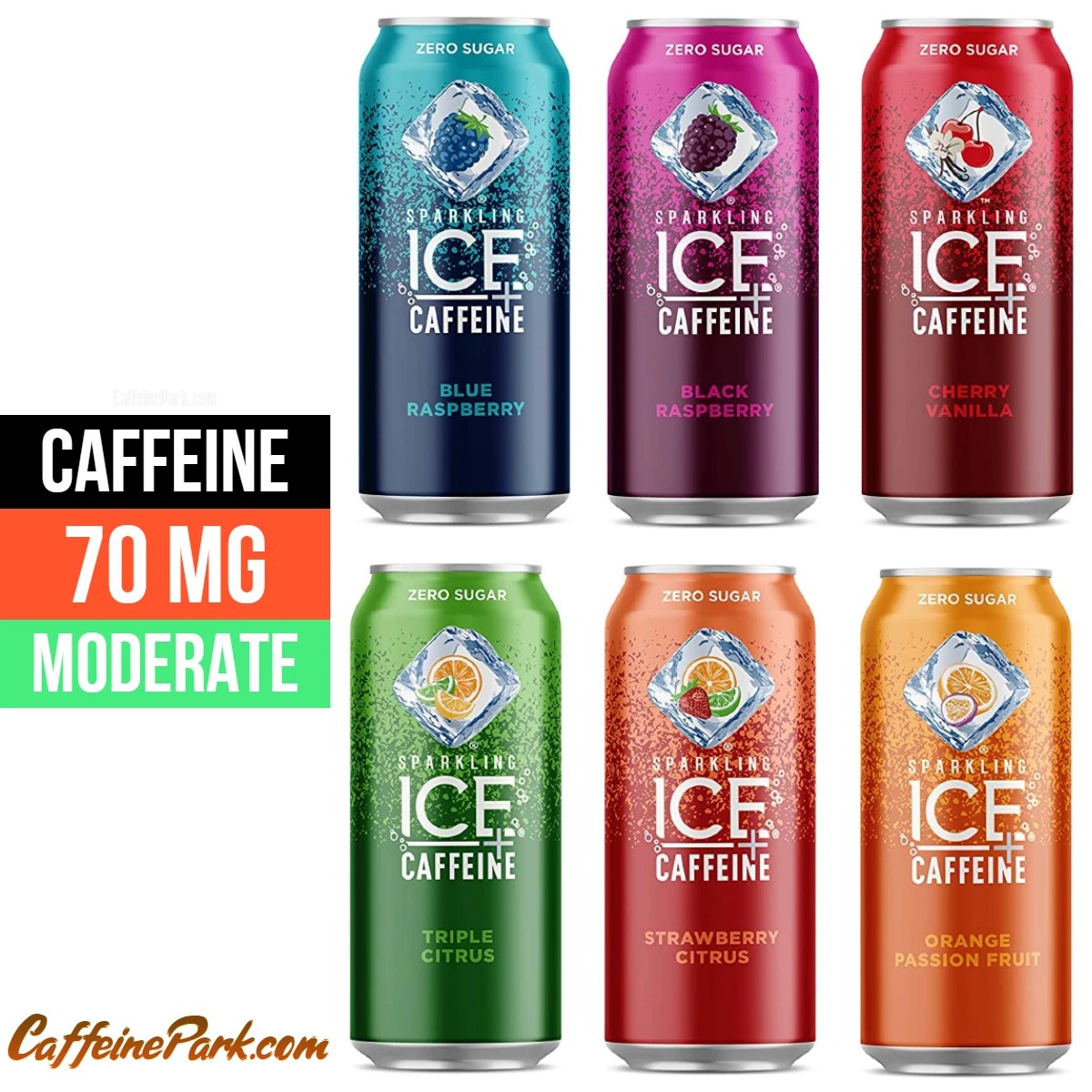 How Much Caffeine is in a Sparkling Ice +Caffeine?