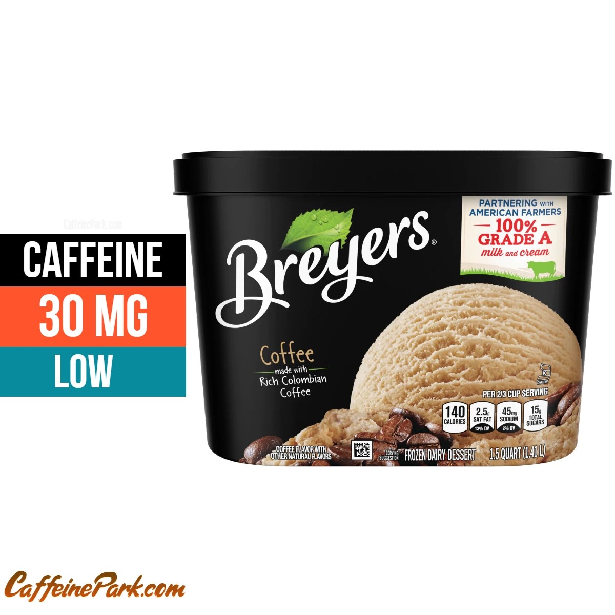 Breyers Coffee Ice Cream caffeine content Stay Focused with Every Sip