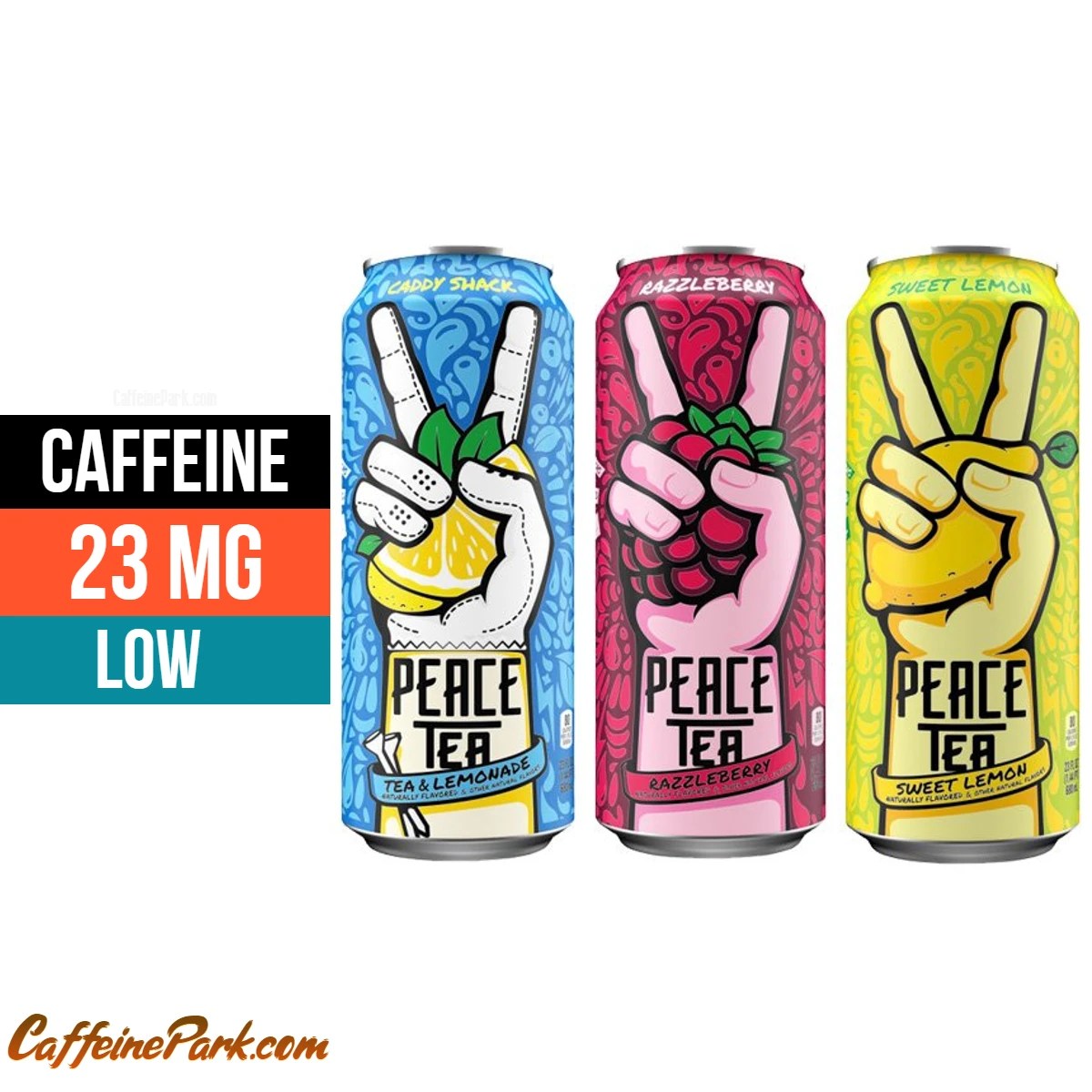 Peace Tea Caffeine Content How Much is in a 23 fl oz can?