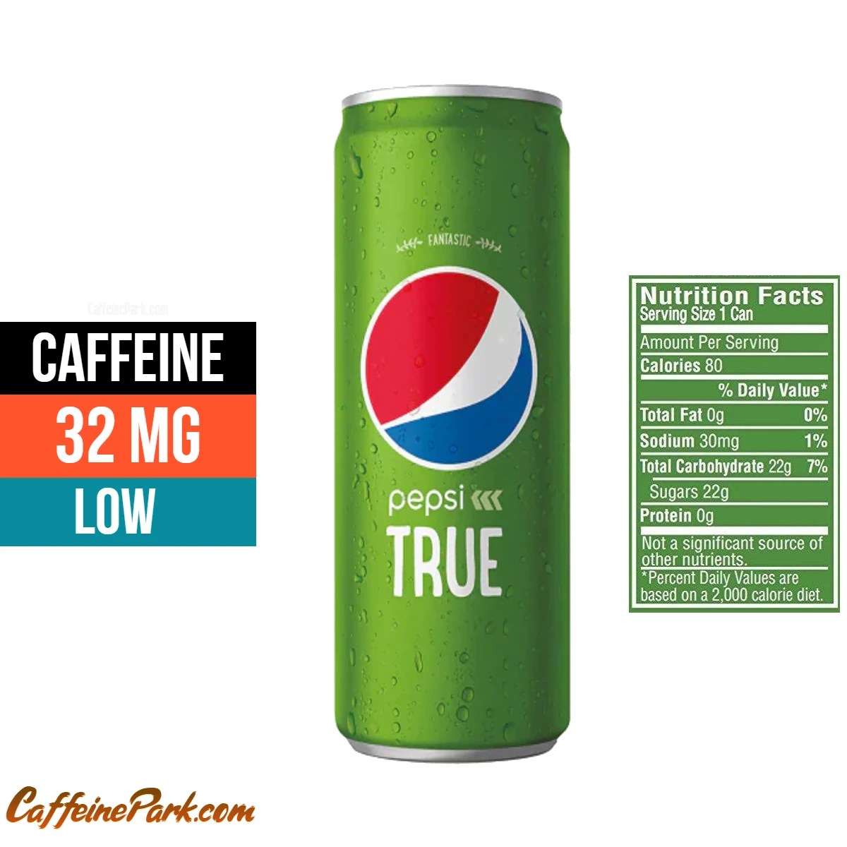 How Much Caffeine is in a Pepsi True?