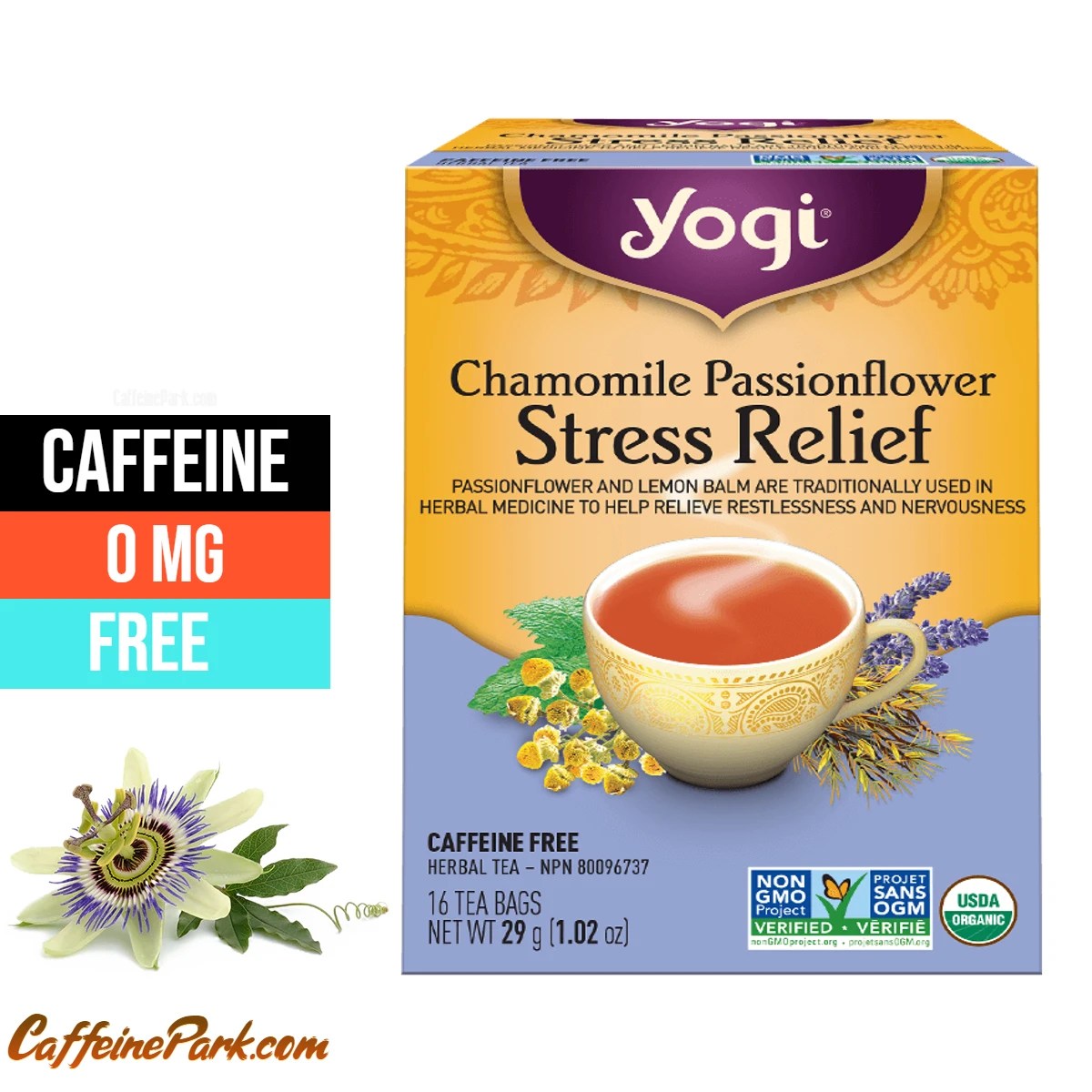 How Much Caffeine is in Passionflower tea?