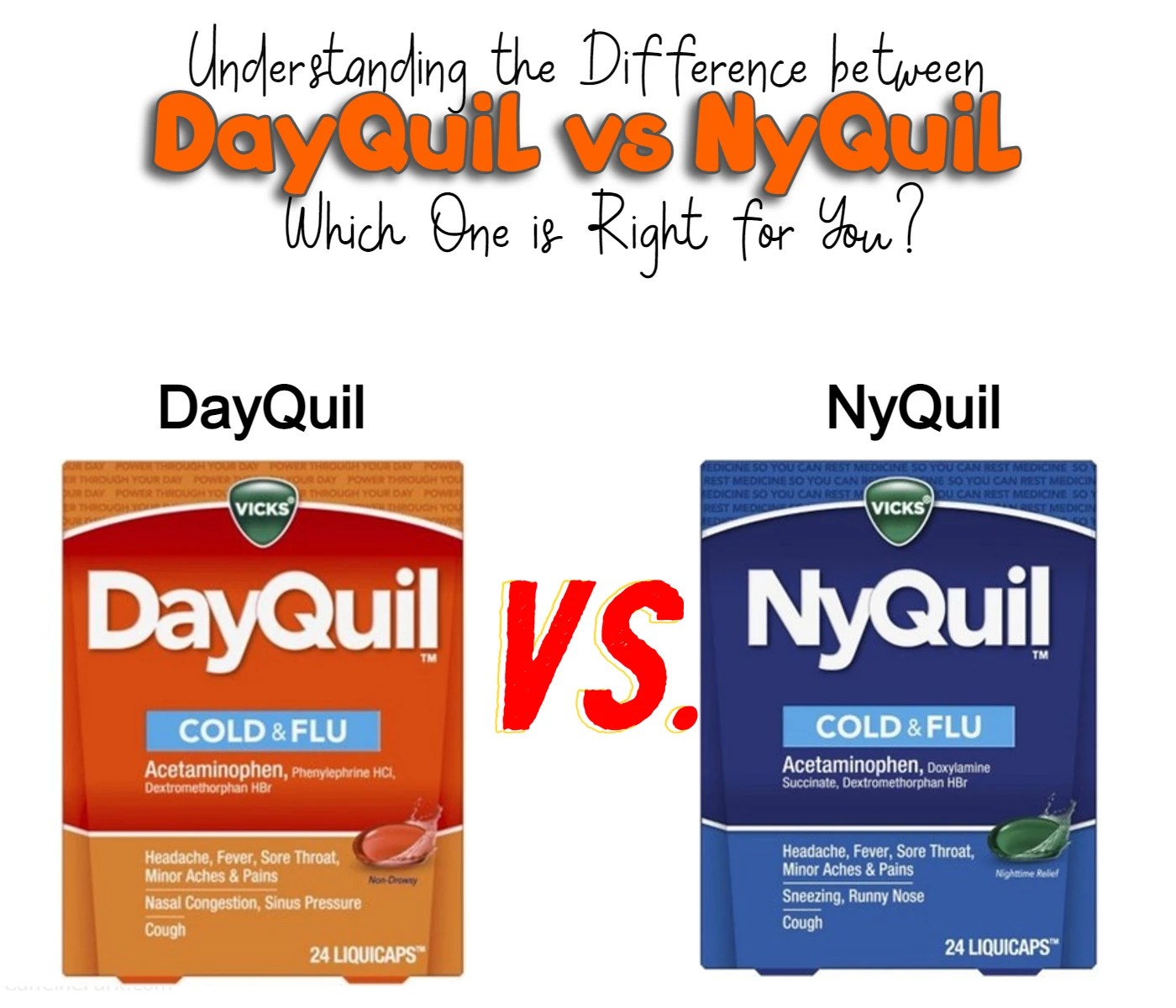 DayQuil vs NyQuil What's the Difference?