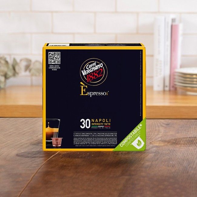 Pack 30 Napoli Èspresso 1882 Compatibili Nespresso Caffè Vergnano