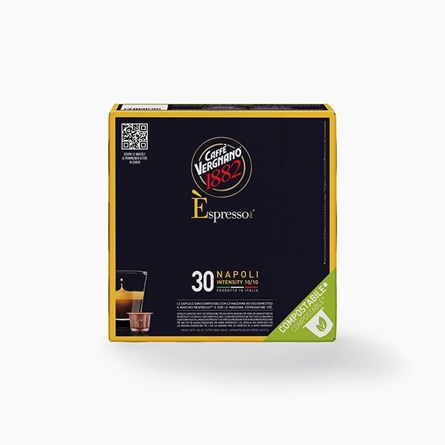 Pack 30 Napoli Èspresso 1882 Compatibili Nespresso Caffè Vergnano
