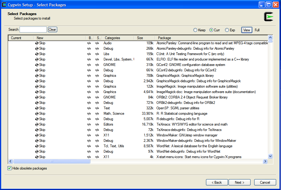gbutils cygwin installation