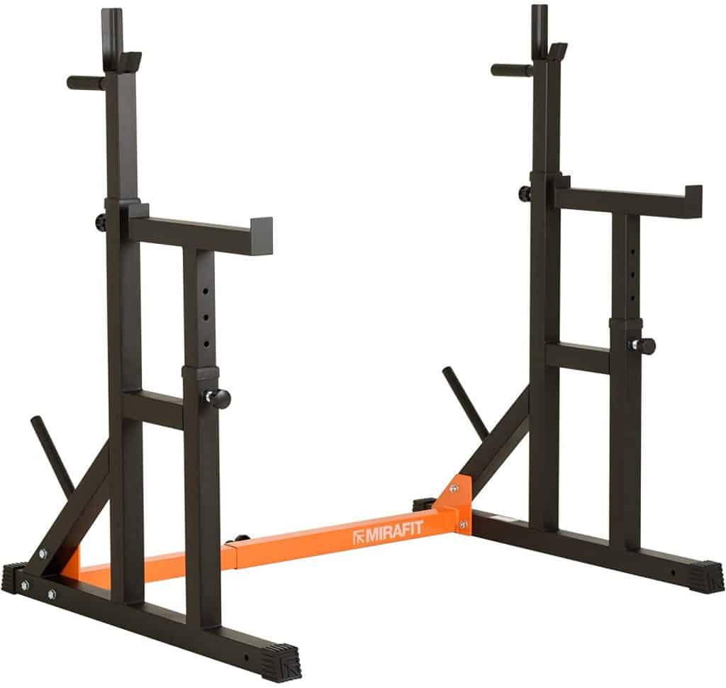 Mirafit adjustable squat rack Cagesquat.fr