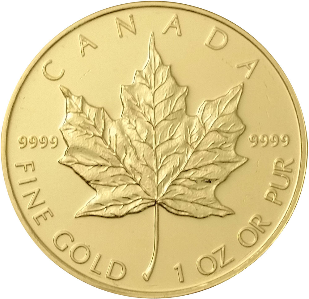 Canadian Maple Leaf 1 oz Gold Coin .9999 California Gold and Silver