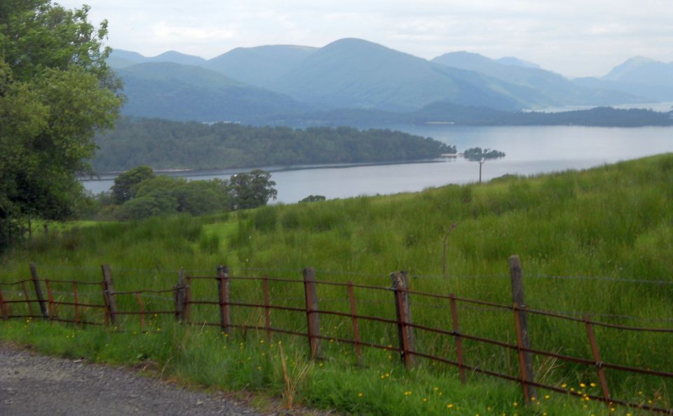 Photographs and map of a walk along the south side of Loch Lomond