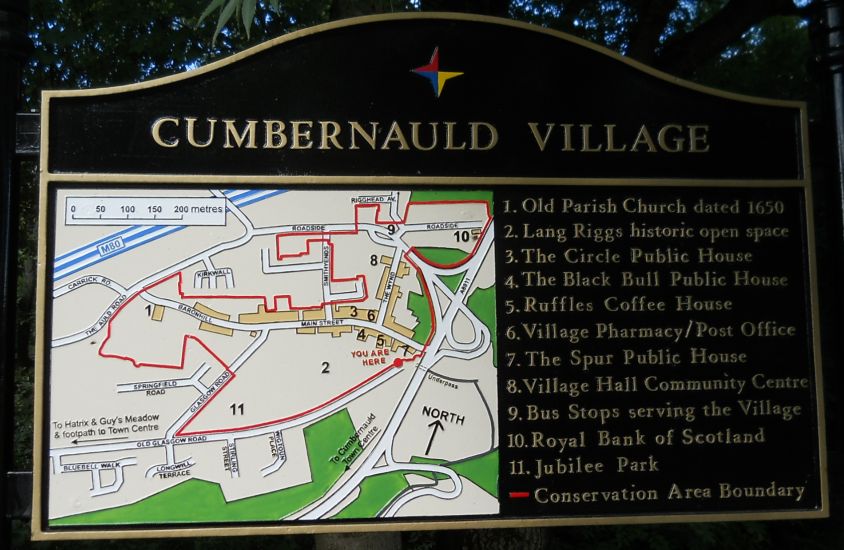 Photographs and map of Cumbernauld Old Conservation Village in North