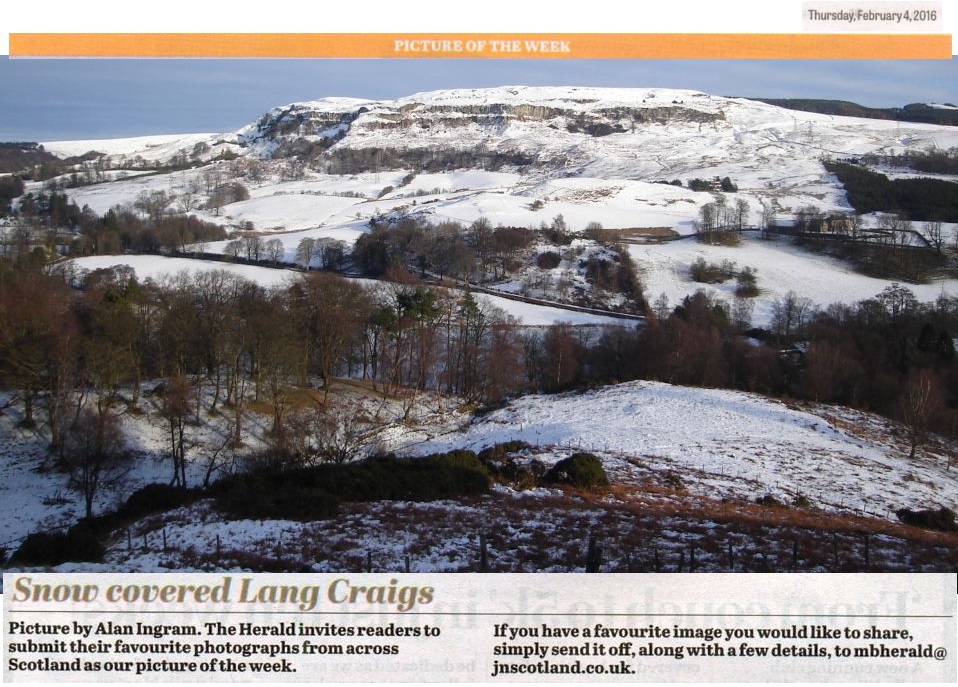 Photographs and map of Dumbuck Crags and surroundings at Milton on the