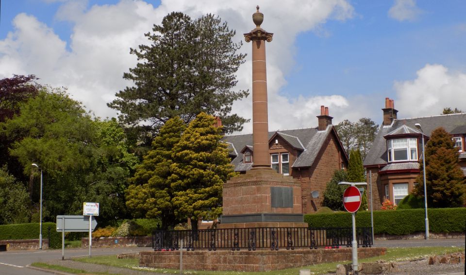 Photographs and map of the village of Mauchline in Ayrshire in SW Scotland