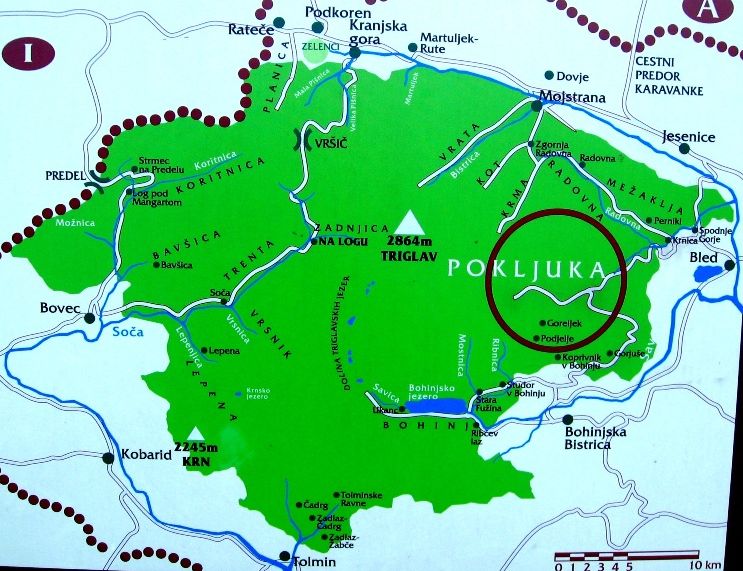 Maps of Slovenia and the Julian Alps