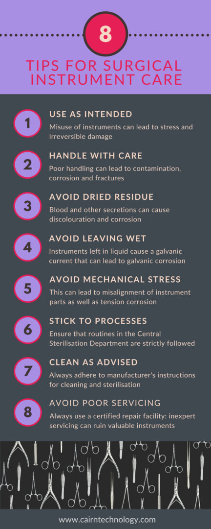 Surgical Instrument Care & Handling Tips Cairn Technology