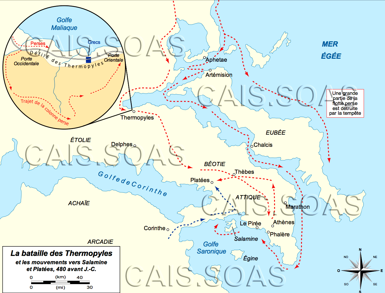 Ancient Greece Map Battles Thermopylae Greece Map