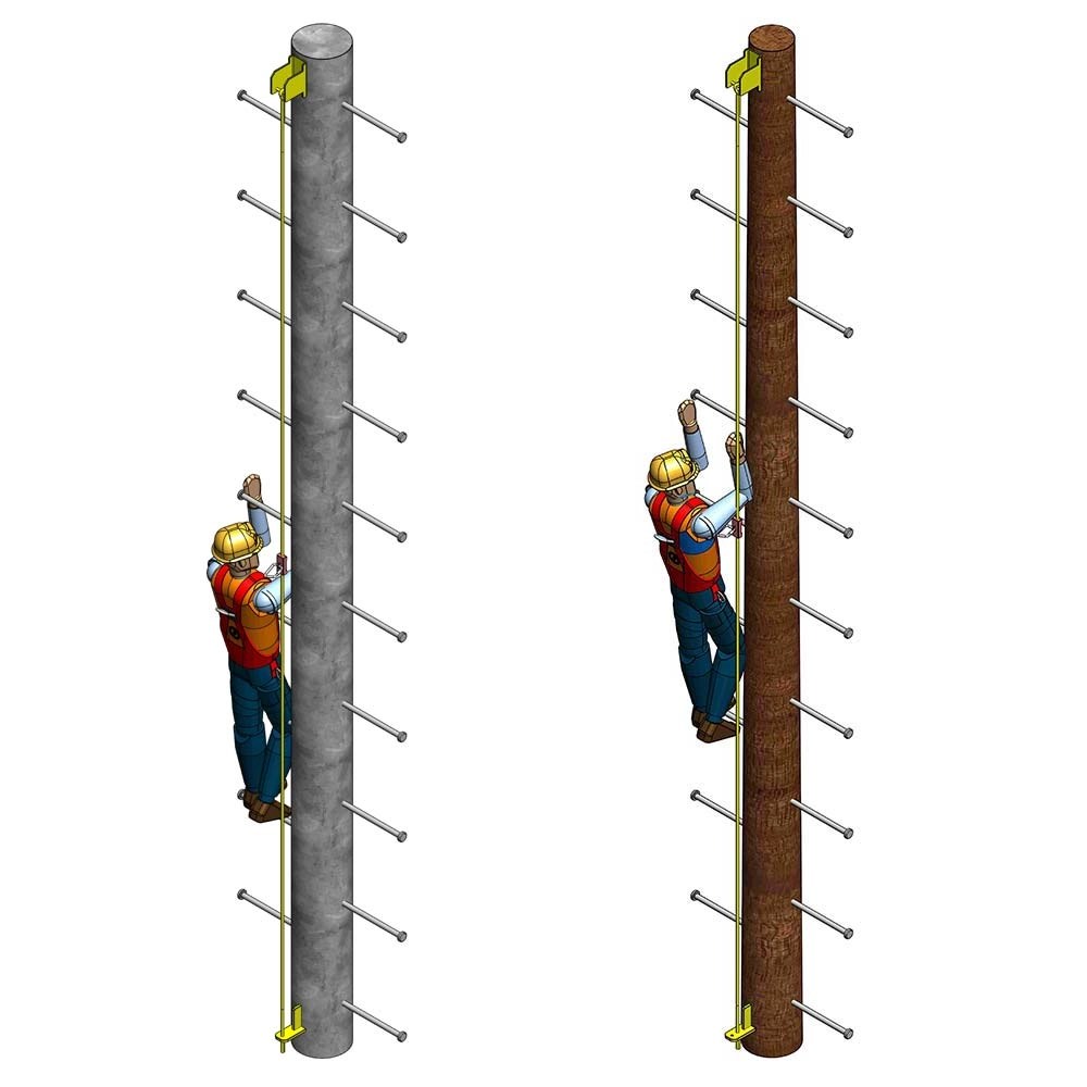 Ladder Fall Arrest Systems, Vertical Cable Lifeline & Rigid Track CAI