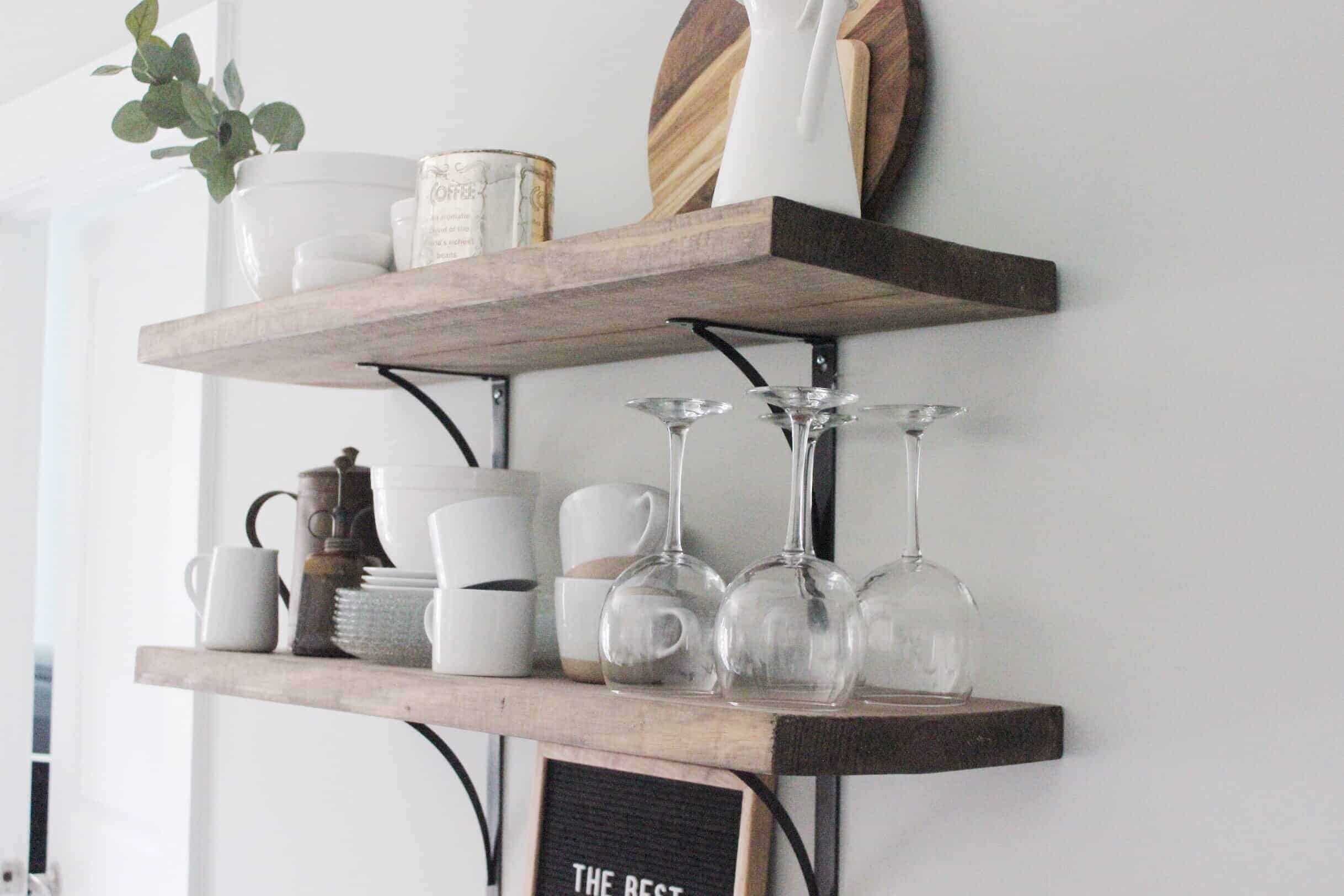 DIY simple open shelving (step by step) Caitlin De Lay Blog