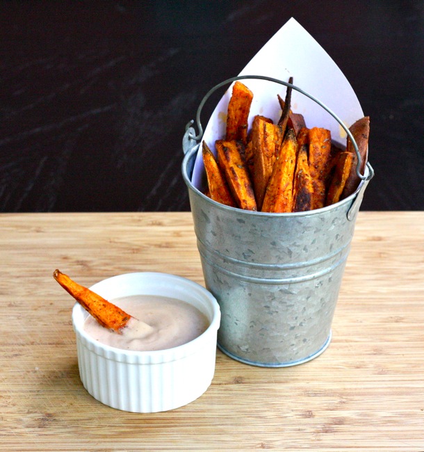 spicy sweet potato fries with adobo chipotle dipping sauce cait's plate