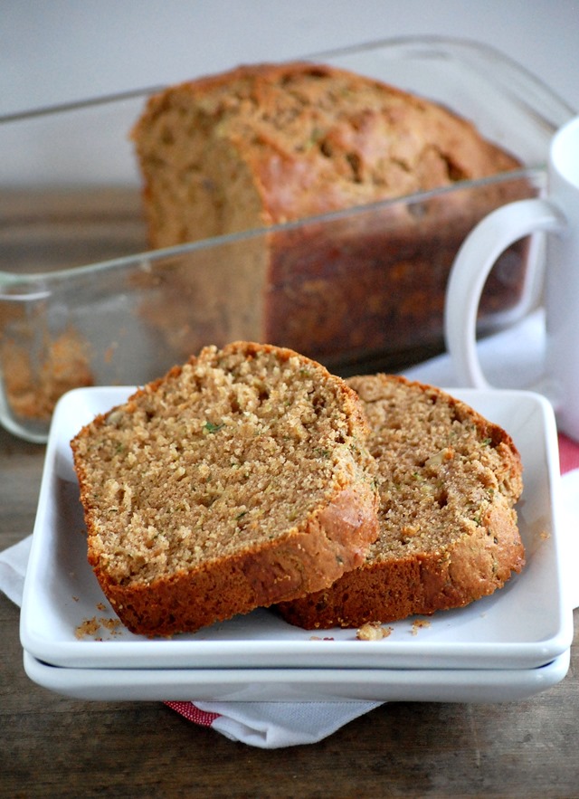 WHOLE WHEAT WALNUT YOGURT ZUCCHINI BREAD cait's plate