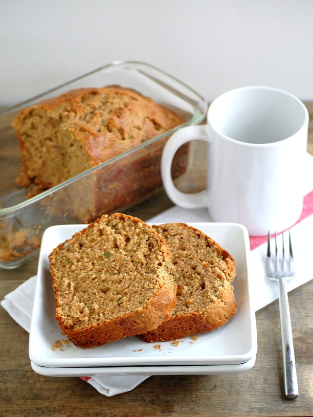 WHOLE WHEAT WALNUT YOGURT ZUCCHINI BREAD cait's plate